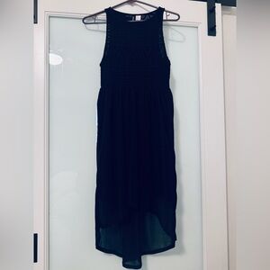 Black High-Low Dress with Lace Top - Never Worn